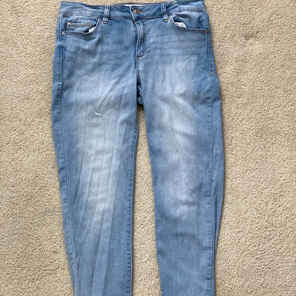 Light wash garage jeans